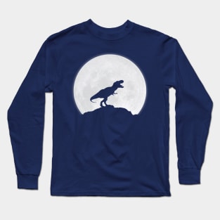 Tyrannosaur and the Moon Long Sleeve T-Shirt